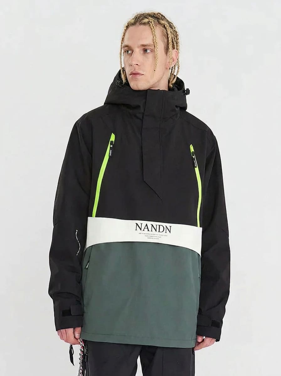Men's Nandn Happy Holidays Snowboard Anorak Jacket