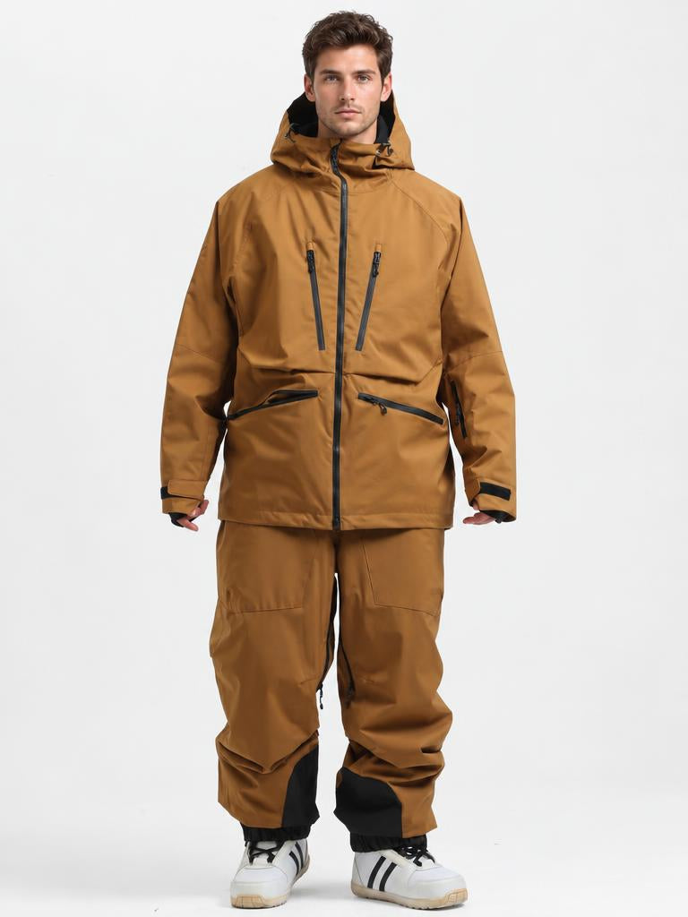Men's Army Green Multifunctional Waterproof Insulated Snow Jacket