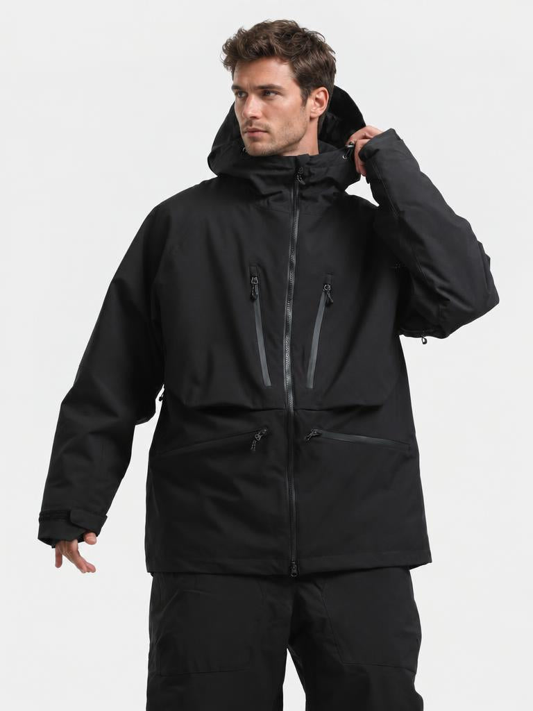 Men's Army Green Multifunctional Waterproof Insulated Snow Jacket