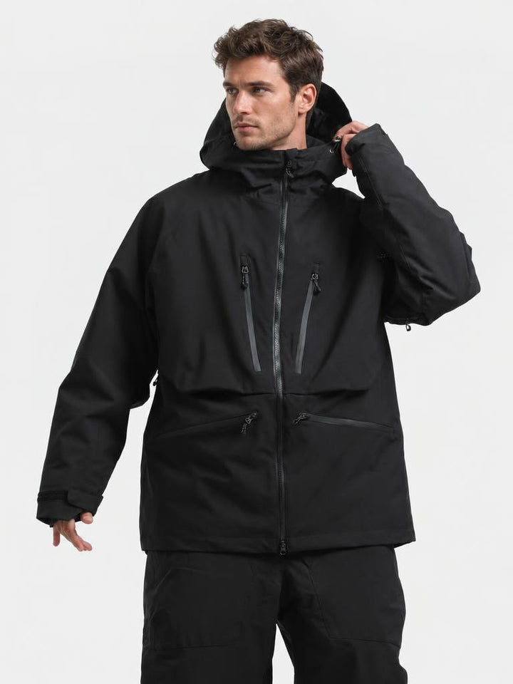 Men's Army Green Multifunctional Waterproof Insulated Snow Jacket