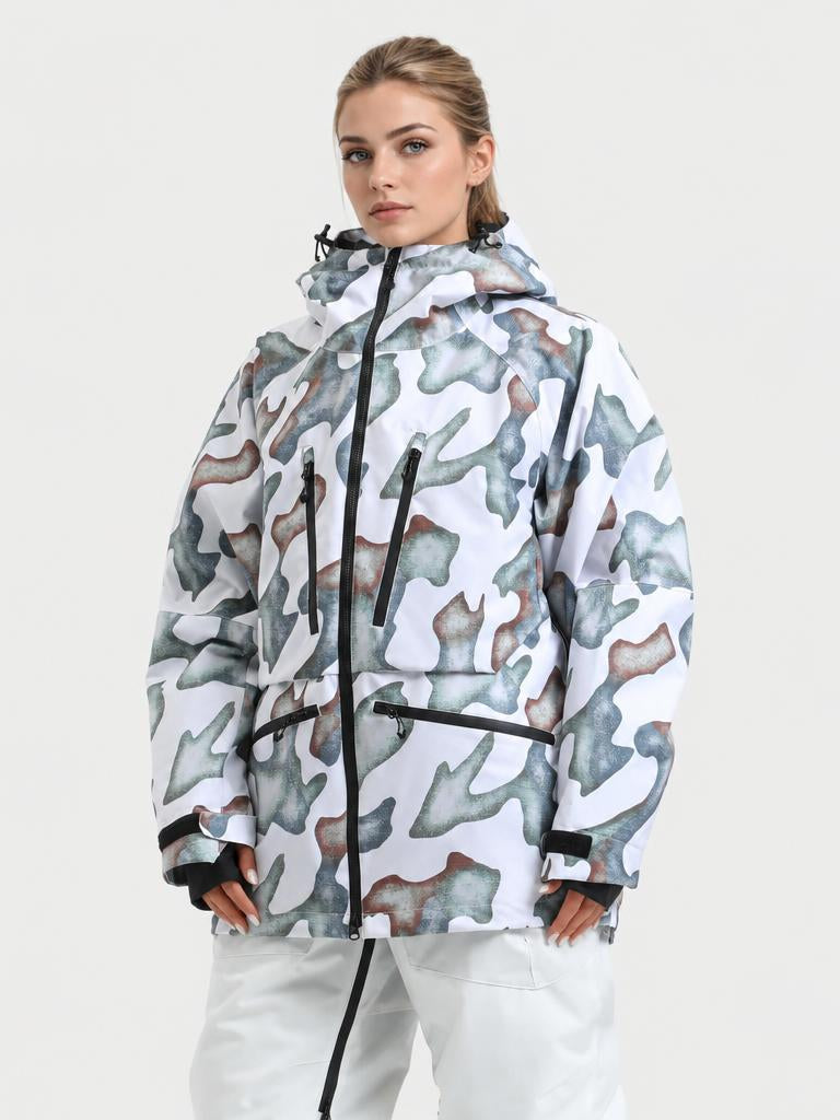 Women's Pink Multifunctional Waterproof Insulated Snow Jacket