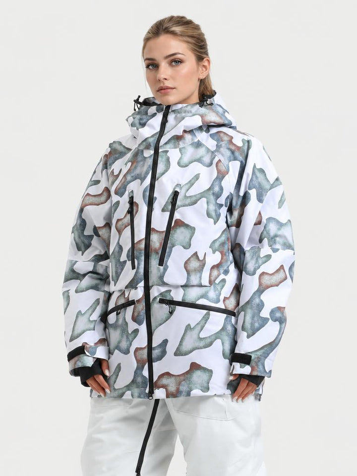 Women's Pink Multifunctional Waterproof Insulated Snow Jacket
