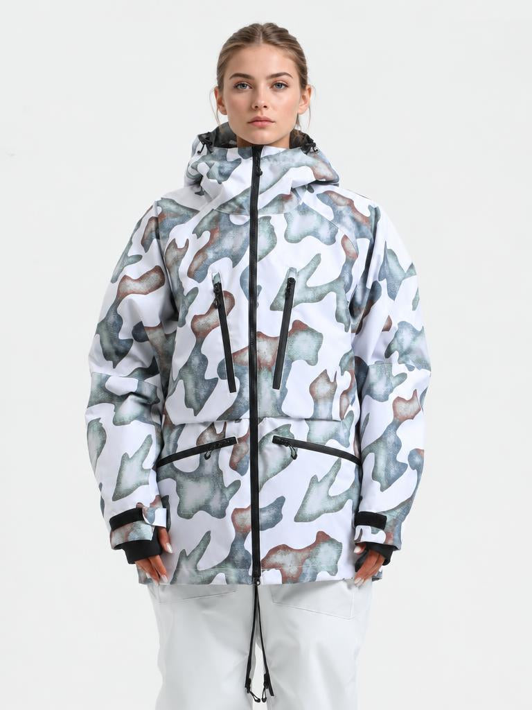 Women's Pink Multifunctional Waterproof Insulated Snow Jacket