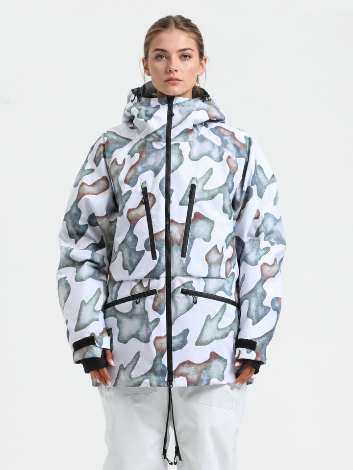 Women's Pink Multifunctional Waterproof Insulated Snow Jacket