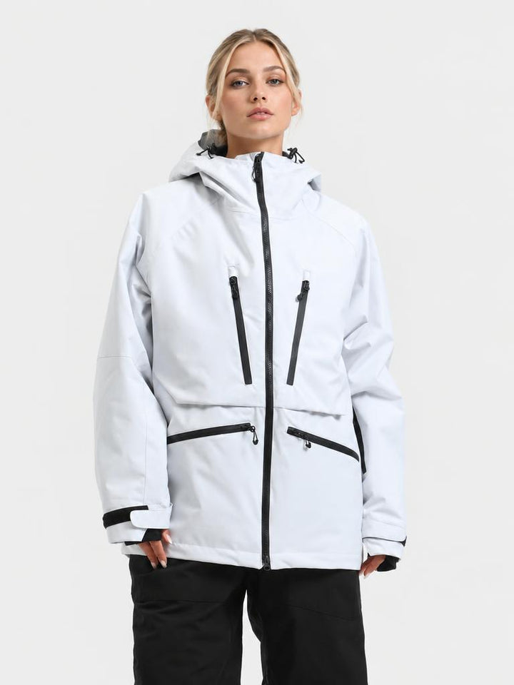 Women's Pink Multifunctional Waterproof Insulated Snow Jacket