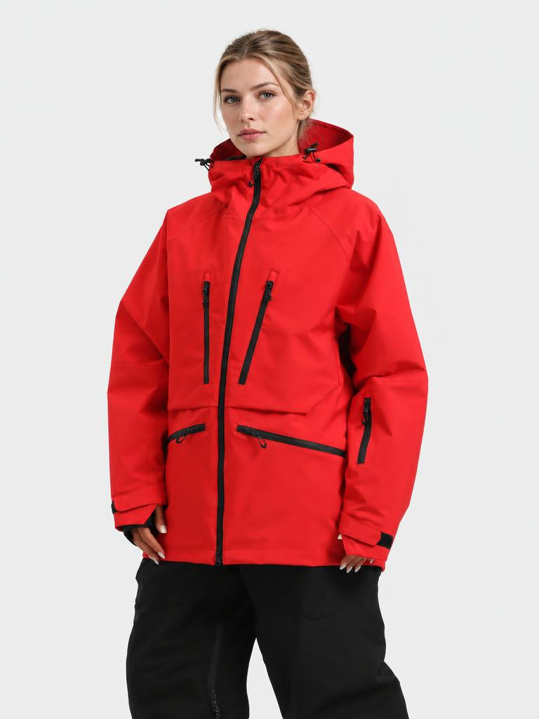 Women's Pink Multifunctional Waterproof Insulated Snow Jacket