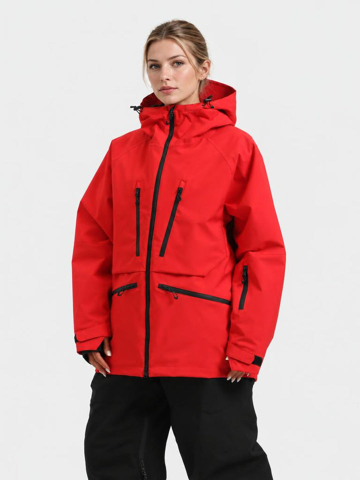 Women's Pink Multifunctional Waterproof Insulated Snow Jacket