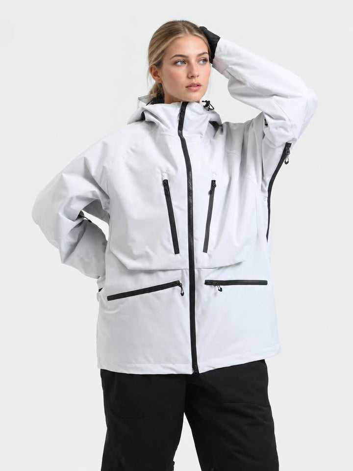 Women's Pink Multifunctional Waterproof Insulated Snow Jacket