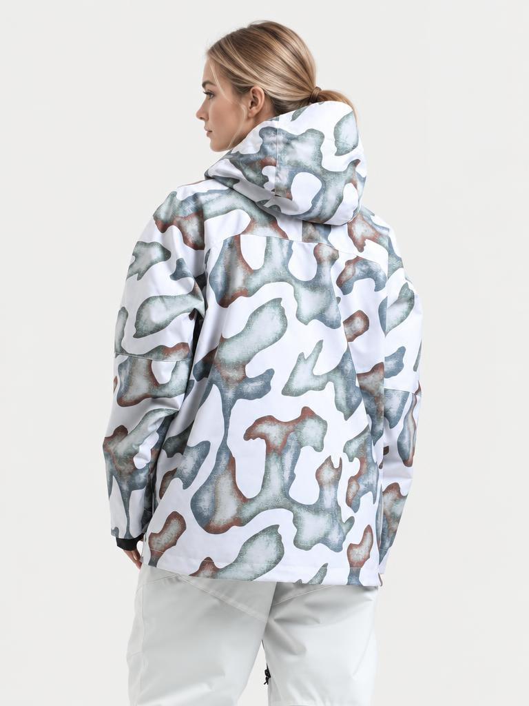Women's Pink Multifunctional Waterproof Insulated Snow Jacket