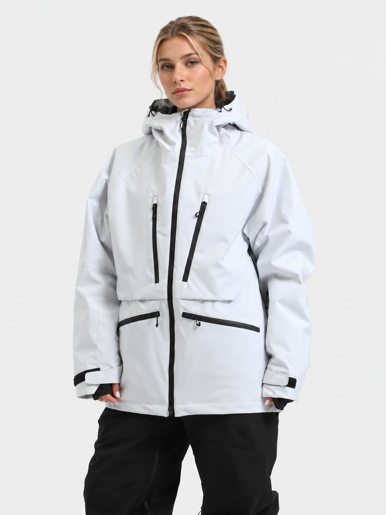 Women's Pink Multifunctional Waterproof Insulated Snow Jacket