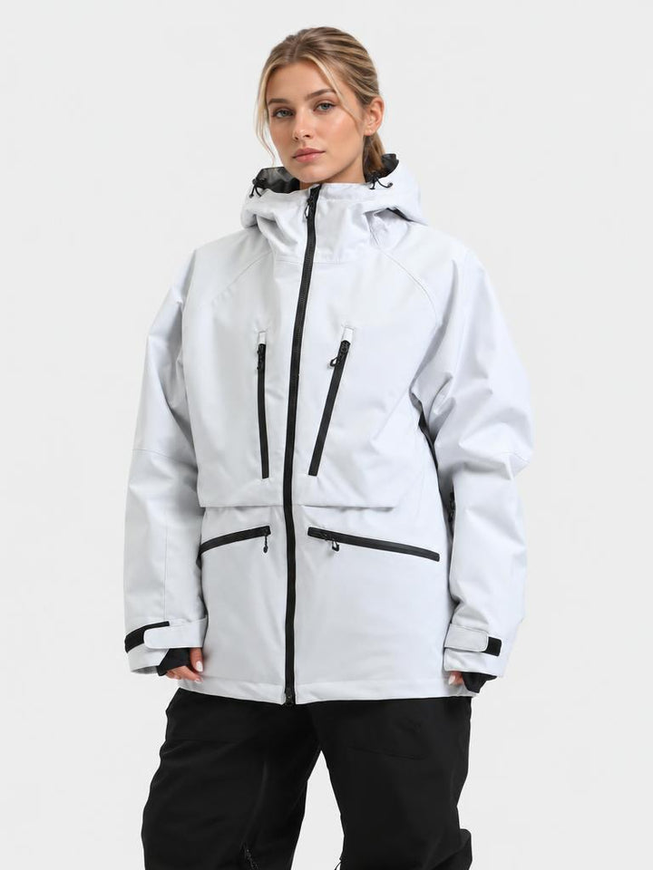 Women's Pink Multifunctional Waterproof Insulated Snow Jacket