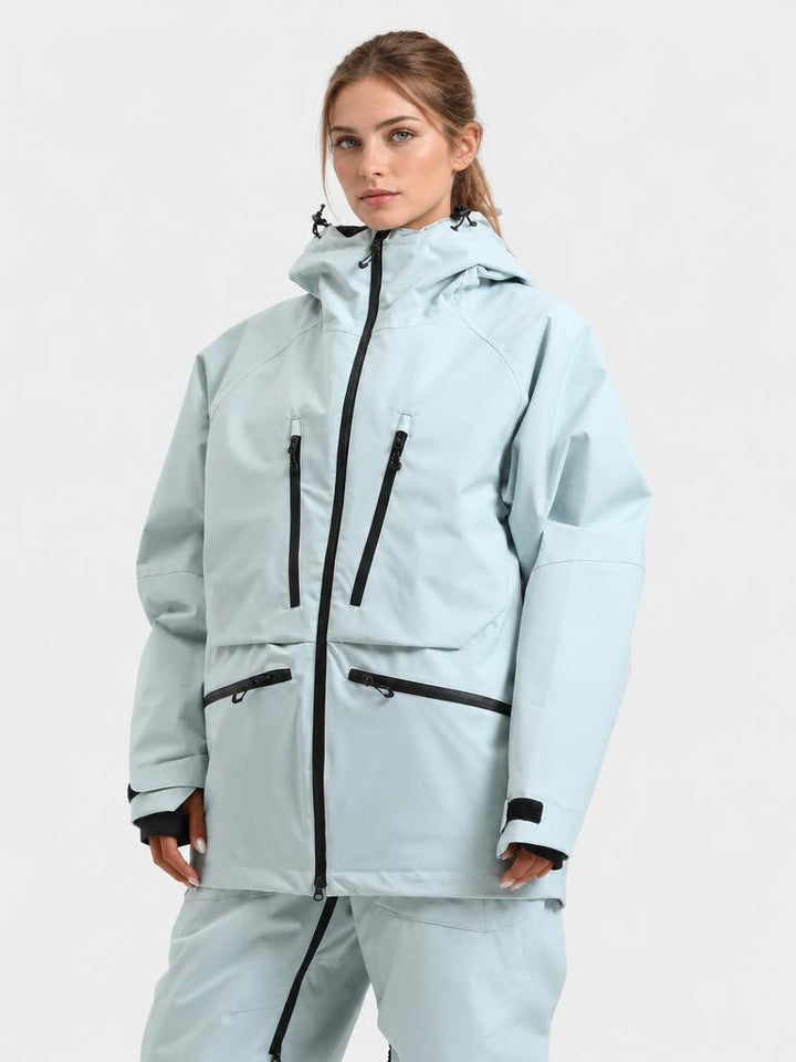 Women's Pink Multifunctional Waterproof Insulated Snow Jacket
