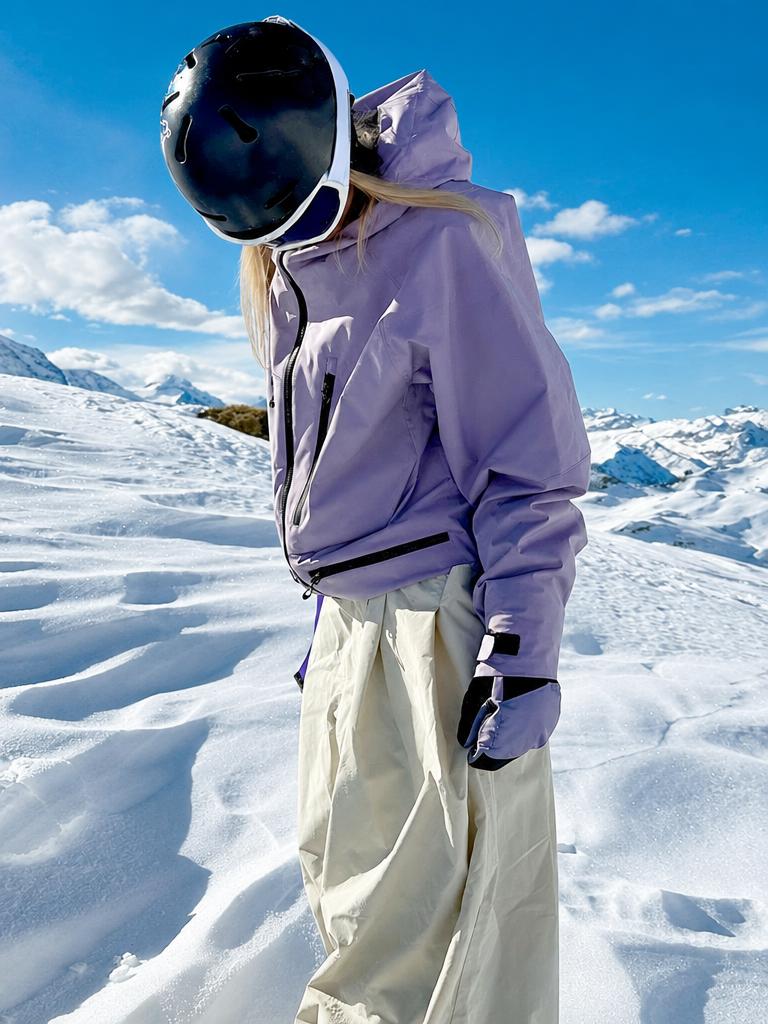 Women's Pink Multifunctional Waterproof Insulated Snow Jacket