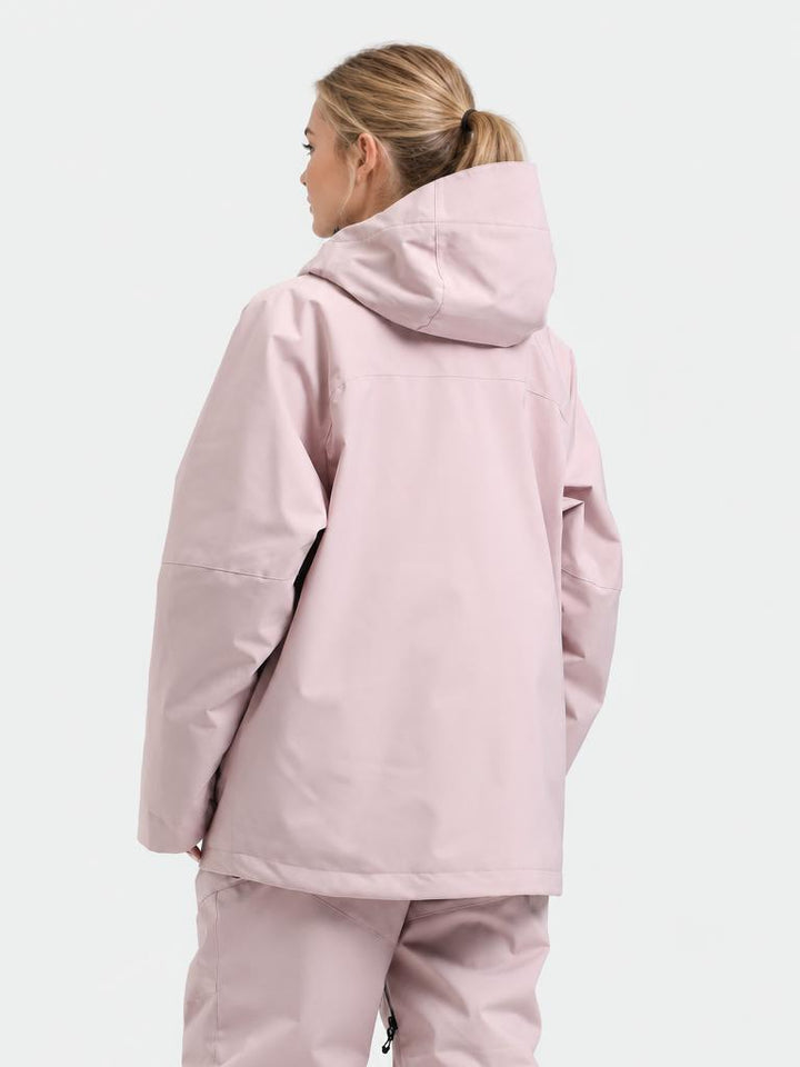 Women's Pink Multifunctional Waterproof Insulated Snow Jacket