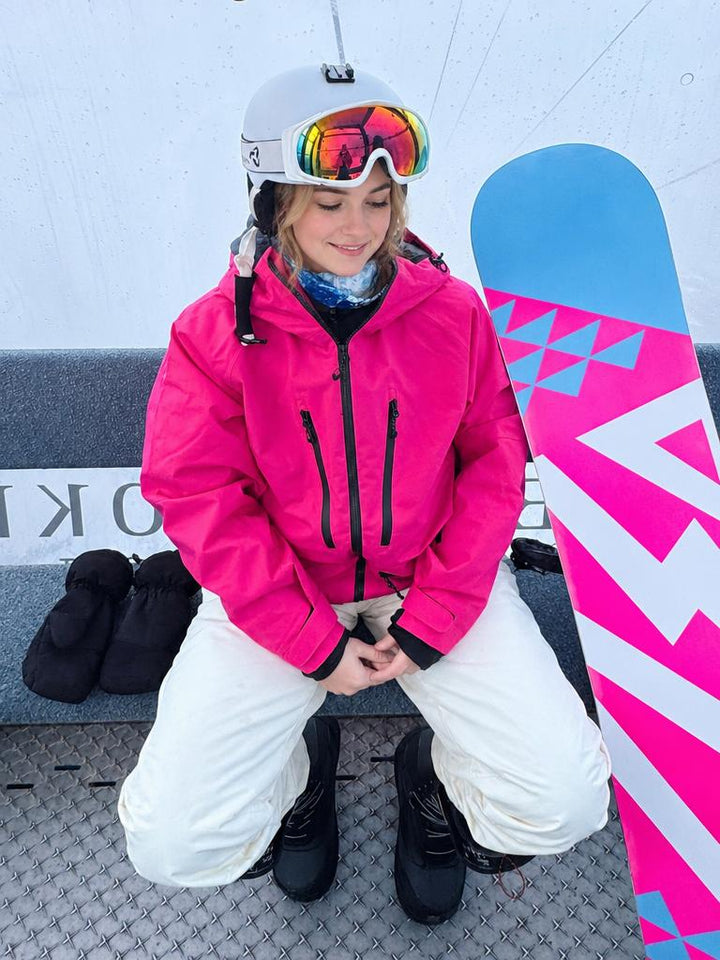 Women's Pink Multifunctional Waterproof Insulated Snow Jacket