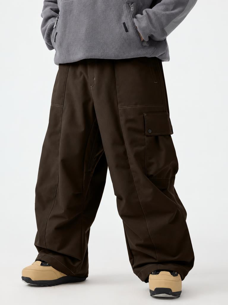 Men's Denim Baggy Oxford Wear-resistant Snow Pants