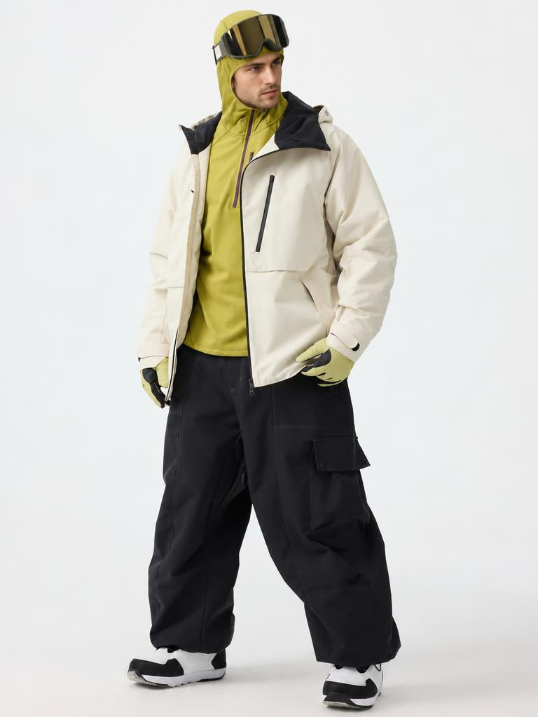 Men's Denim Baggy Oxford Wear-resistant Snow Pants