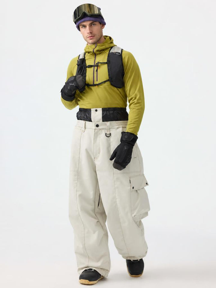 Men's Denim Baggy Oxford Wear-resistant Snow Pants