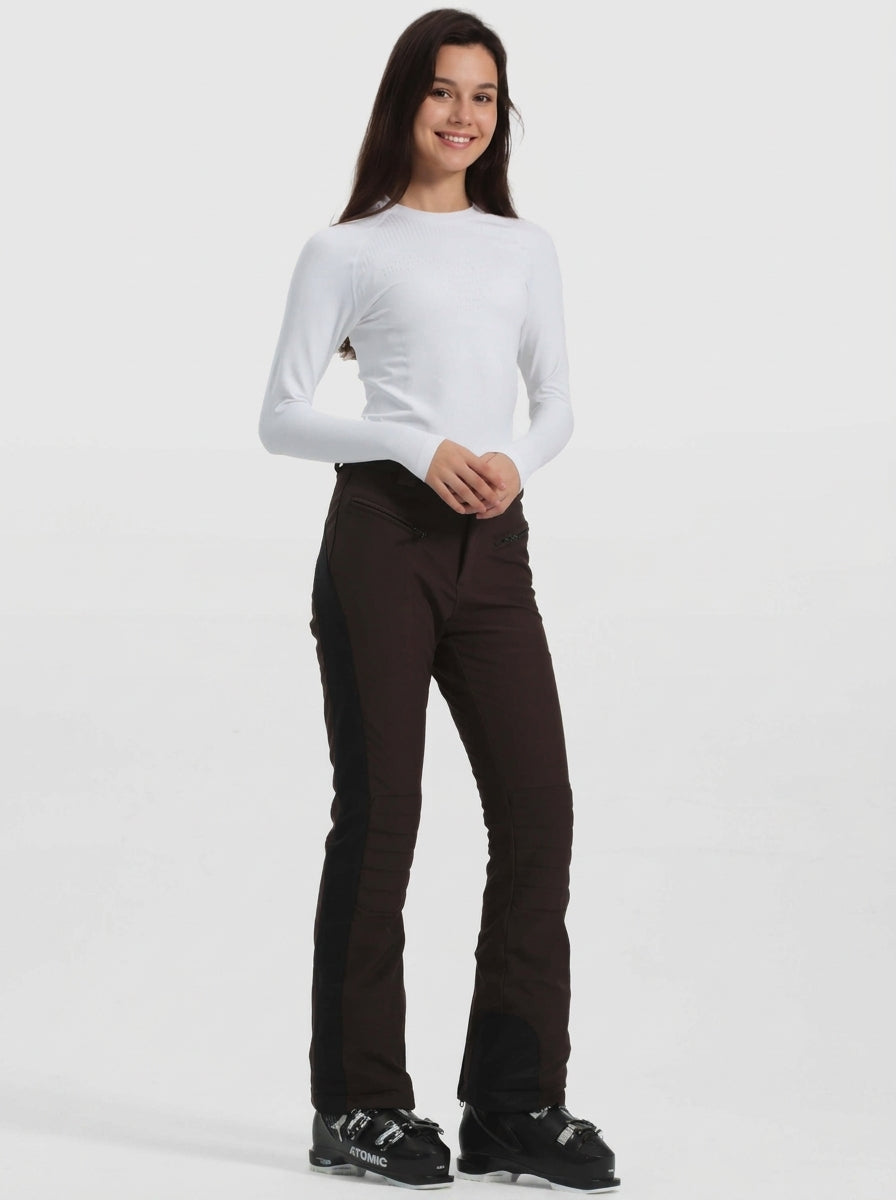 Women's Off White Reinforced Knee Scuff Guard Ski Pants