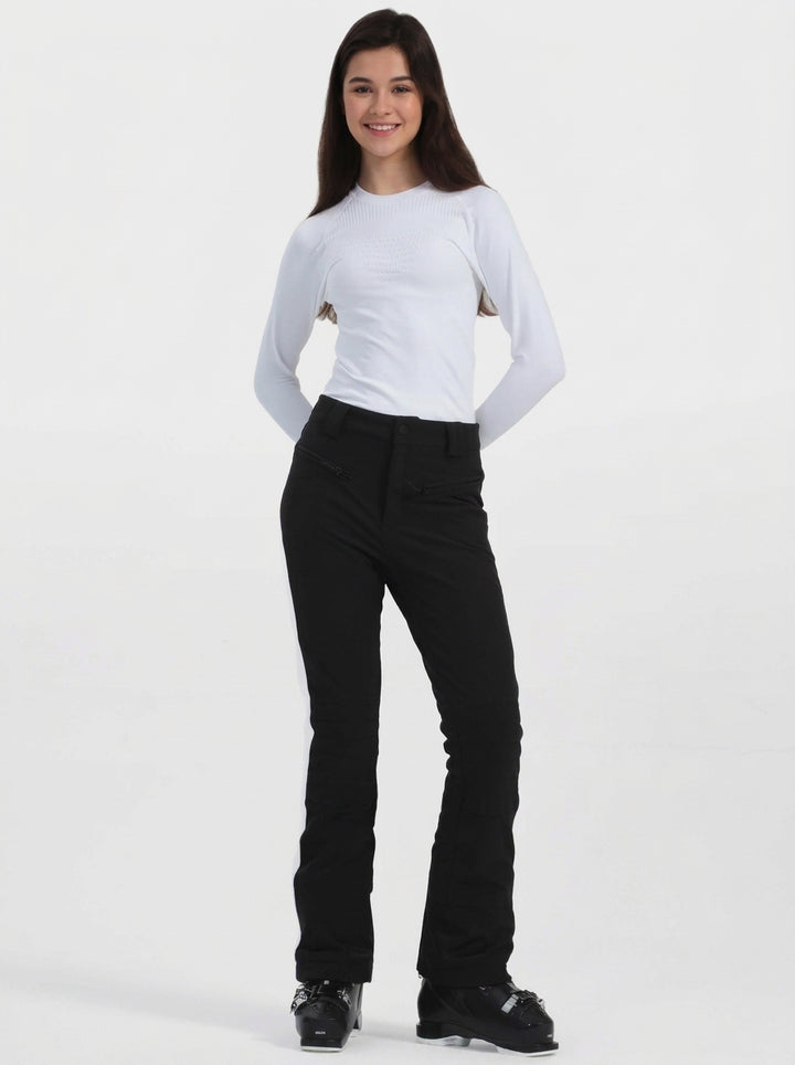 Women's Off White Reinforced Knee Scuff Guard Ski Pants