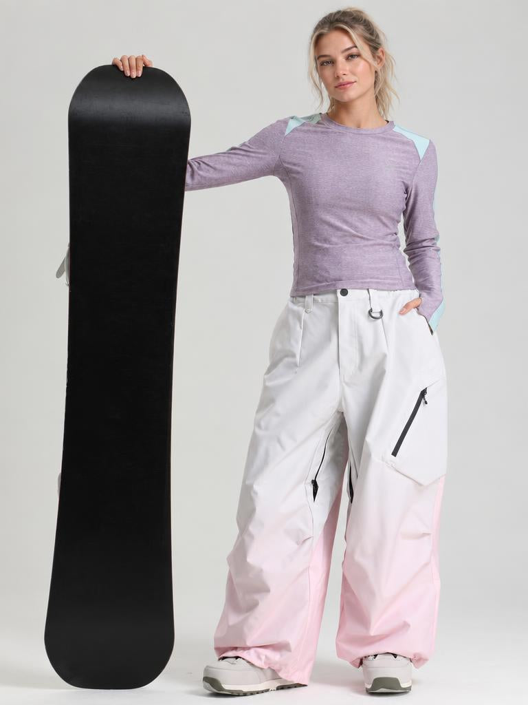 Women's Lightweight Breathable Waterproof Insulated Baggy Snow Pants