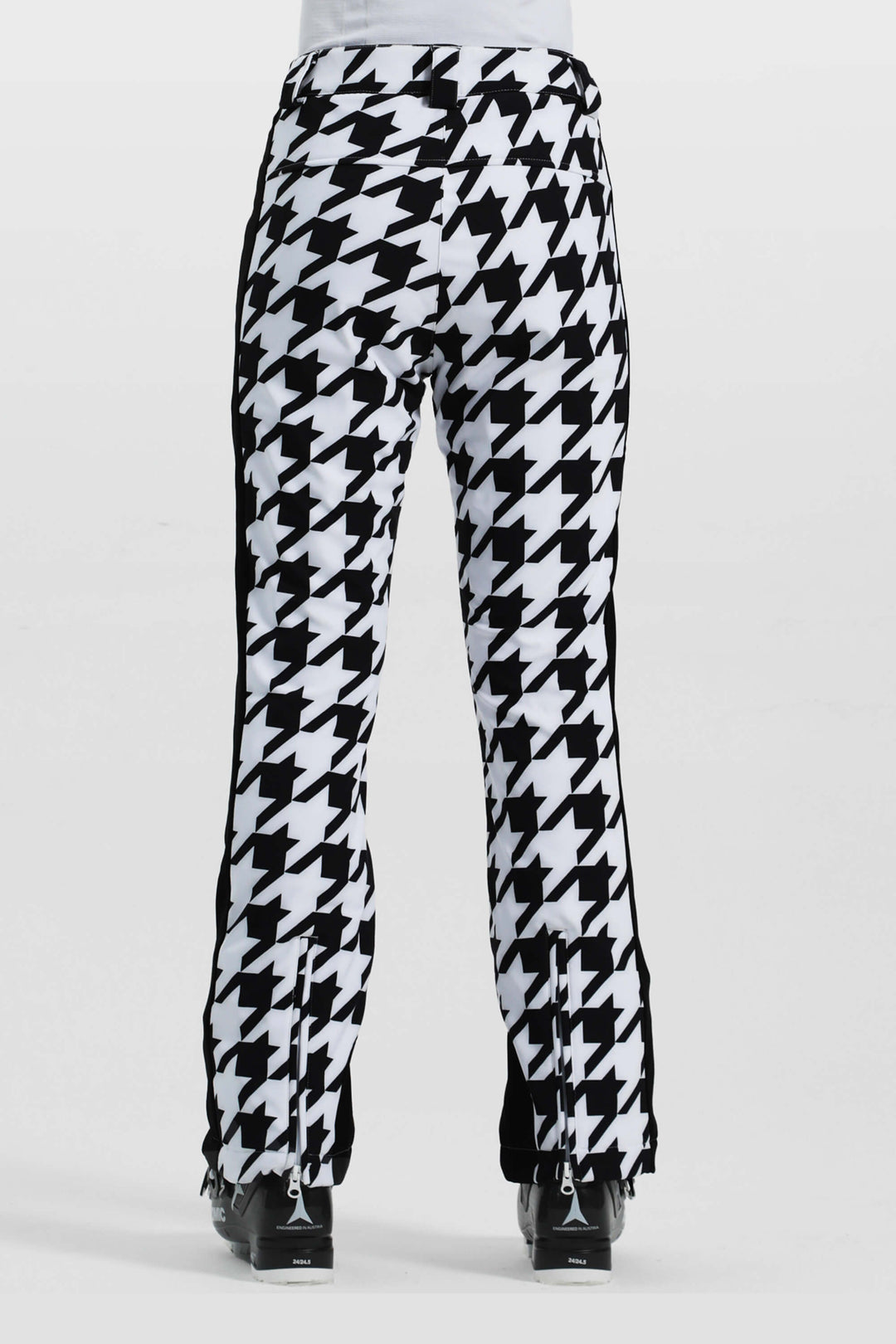Women's Black Slim Fit Velvet-Lined Ski Pants