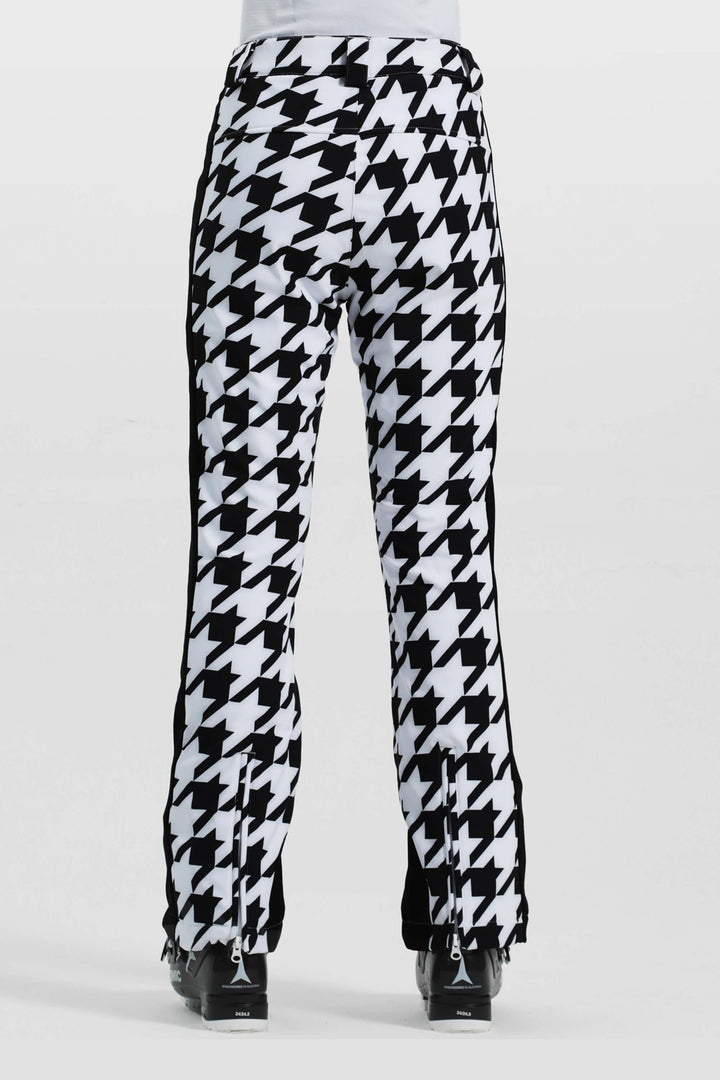 Women's Black Slim Fit Velvet-Lined Ski Pants