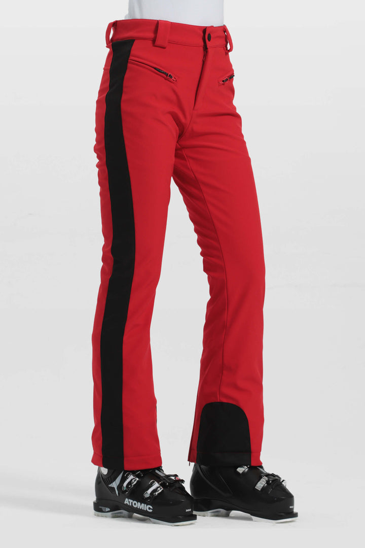 Women's Black Slim Fit Velvet-Lined Ski Pants