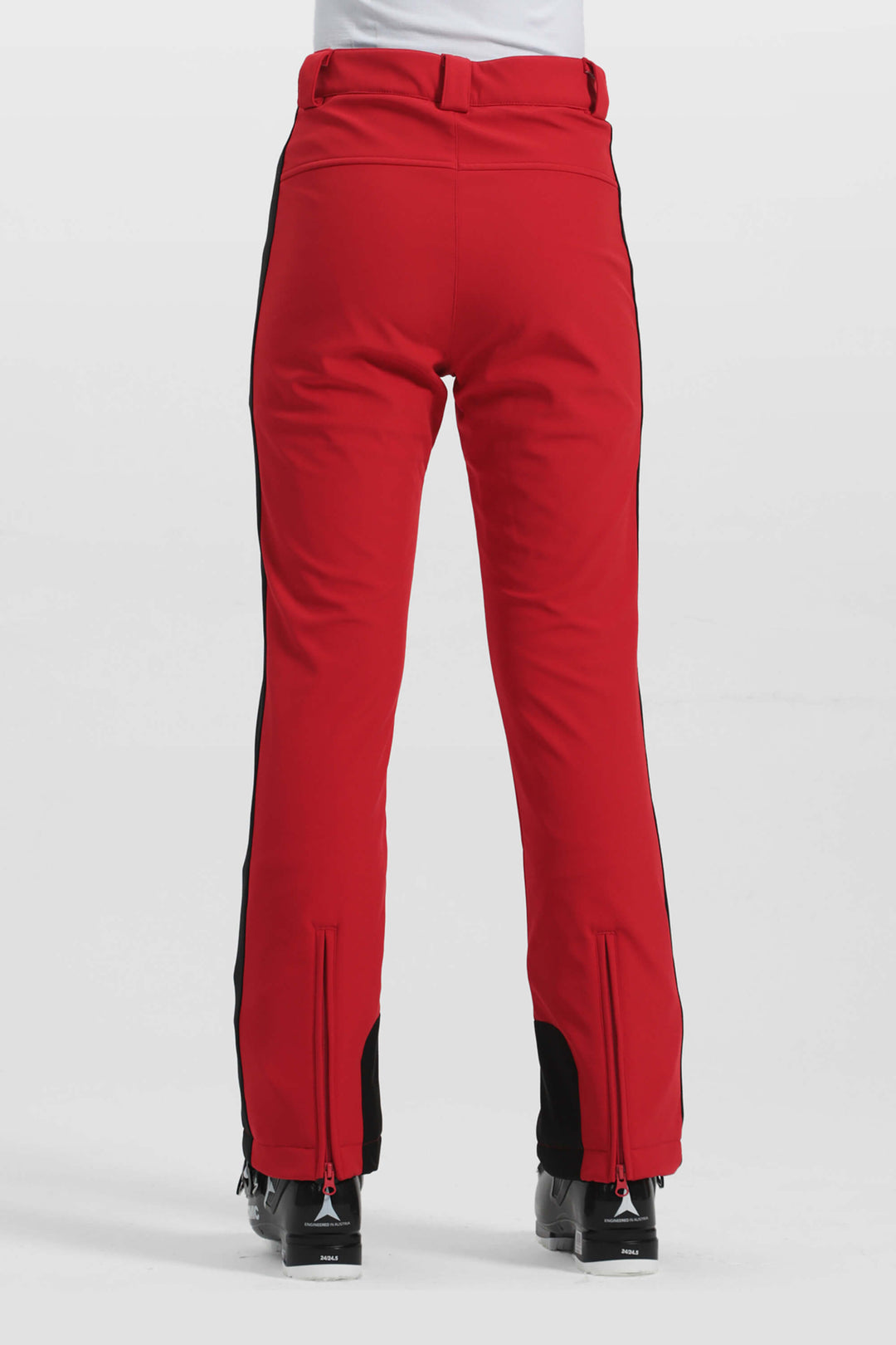 Women's Black Slim Fit Velvet-Lined Ski Pants