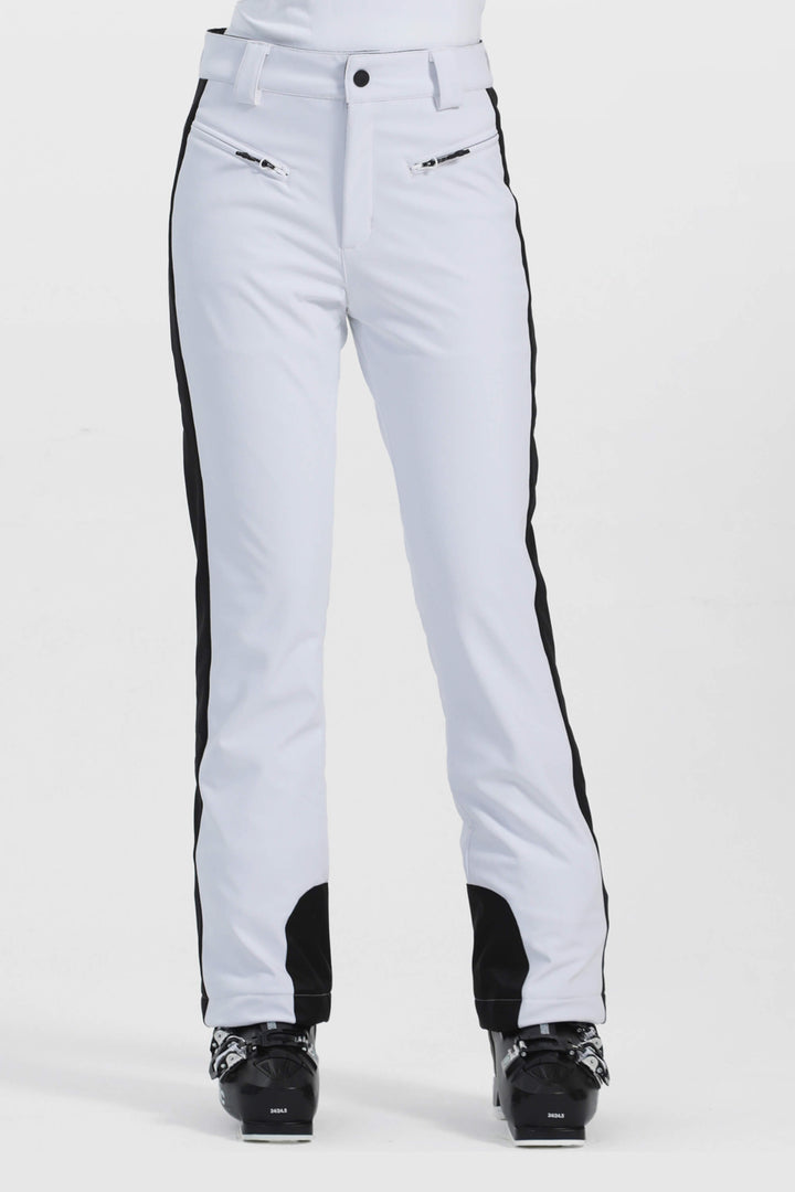Women's Black Slim Fit Velvet-Lined Ski Pants