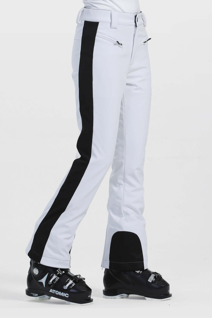 Women's Black Slim Fit Velvet-Lined Ski Pants
