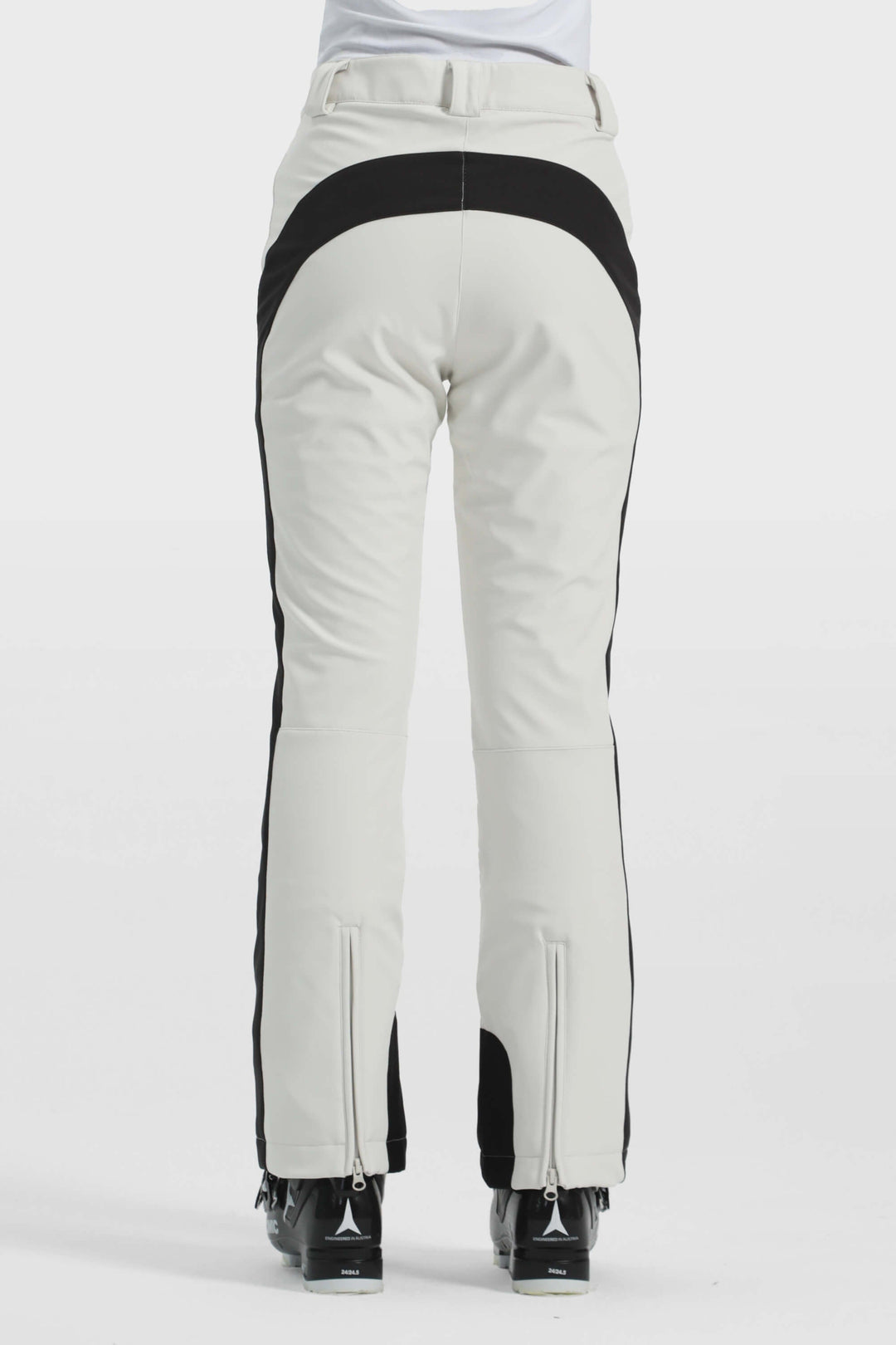 Women's Off White Reinforced Knee Scuff Guard Ski Pants