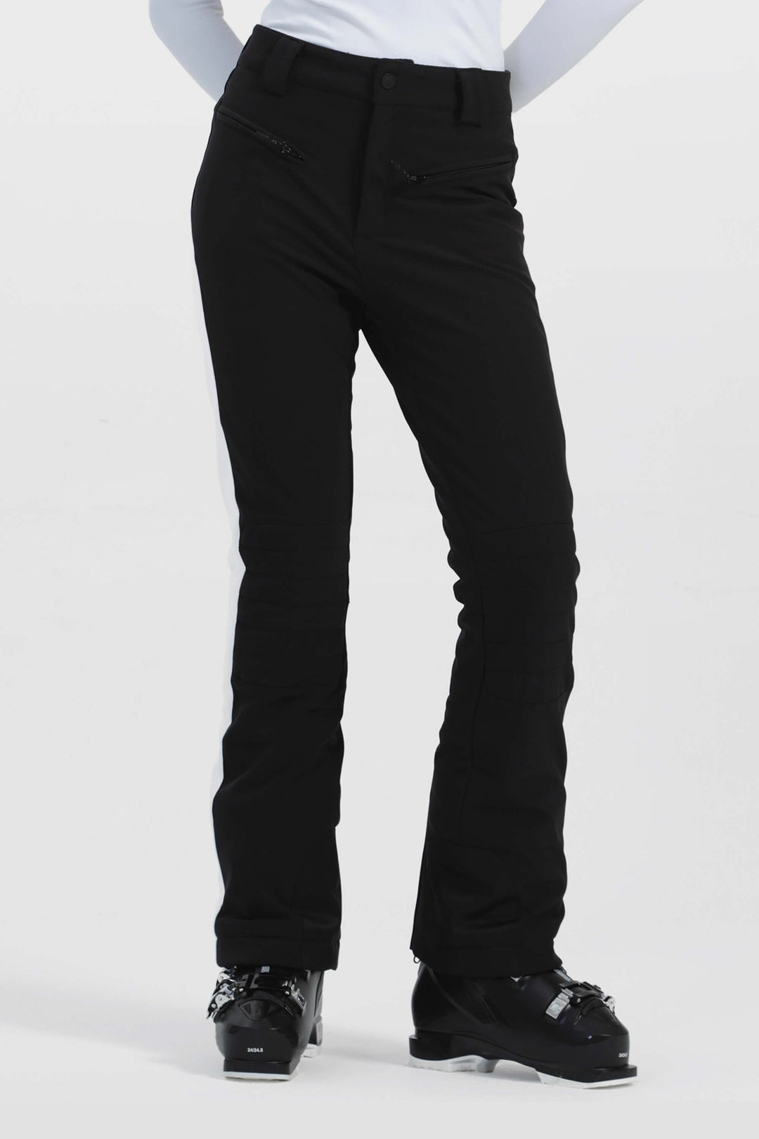 Women's Off White Reinforced Knee Scuff Guard Ski Pants
