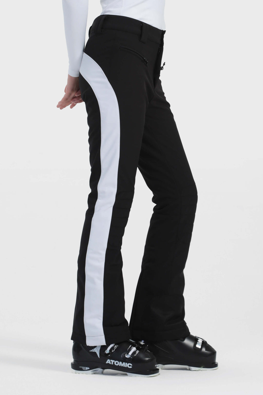 Women's Off White Reinforced Knee Scuff Guard Ski Pants