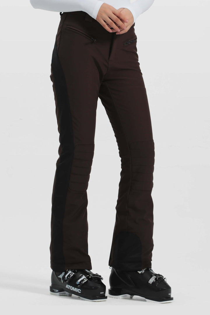 Women's Off White Reinforced Knee Scuff Guard Ski Pants
