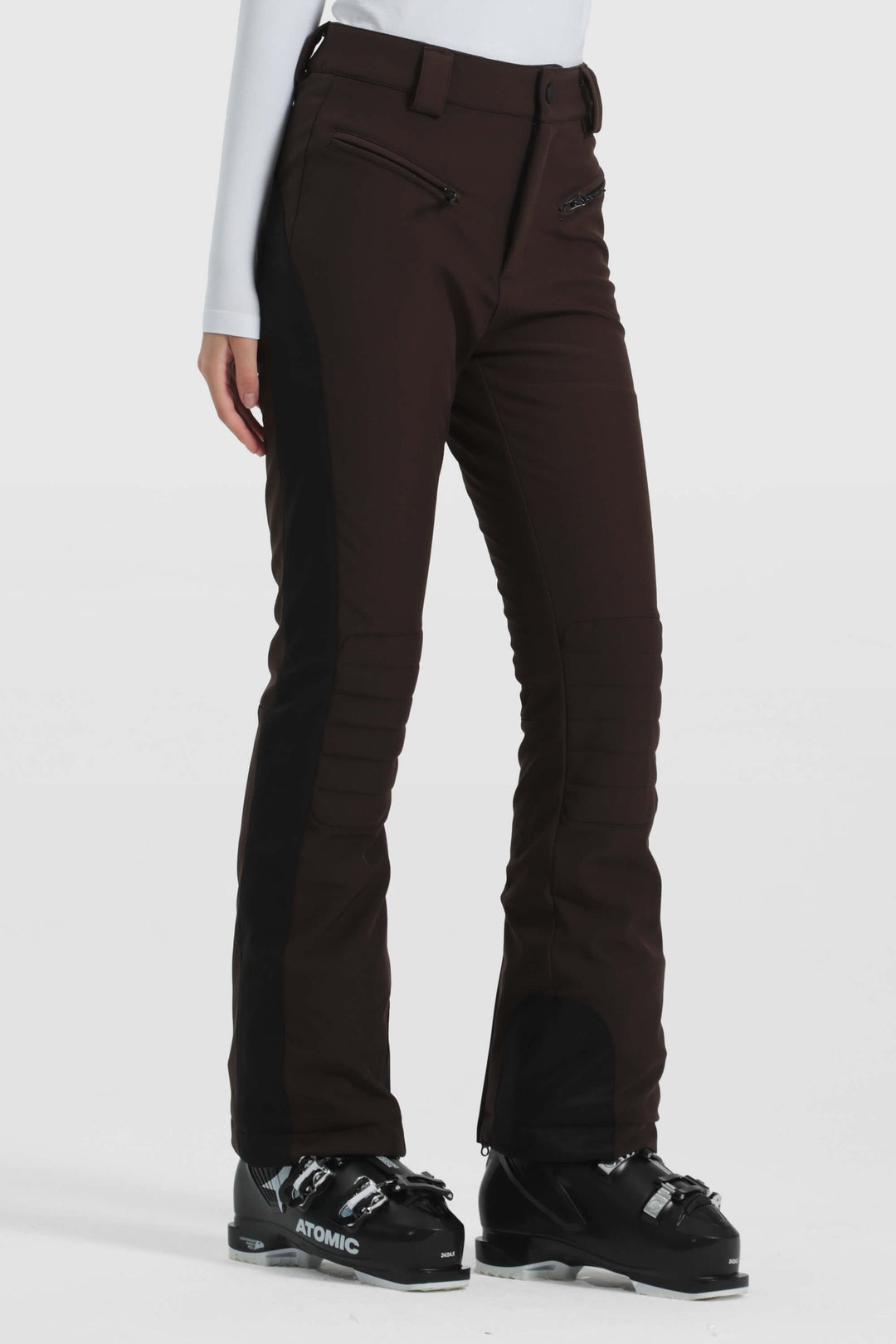 Women's Off White Reinforced Knee Scuff Guard Ski Pants