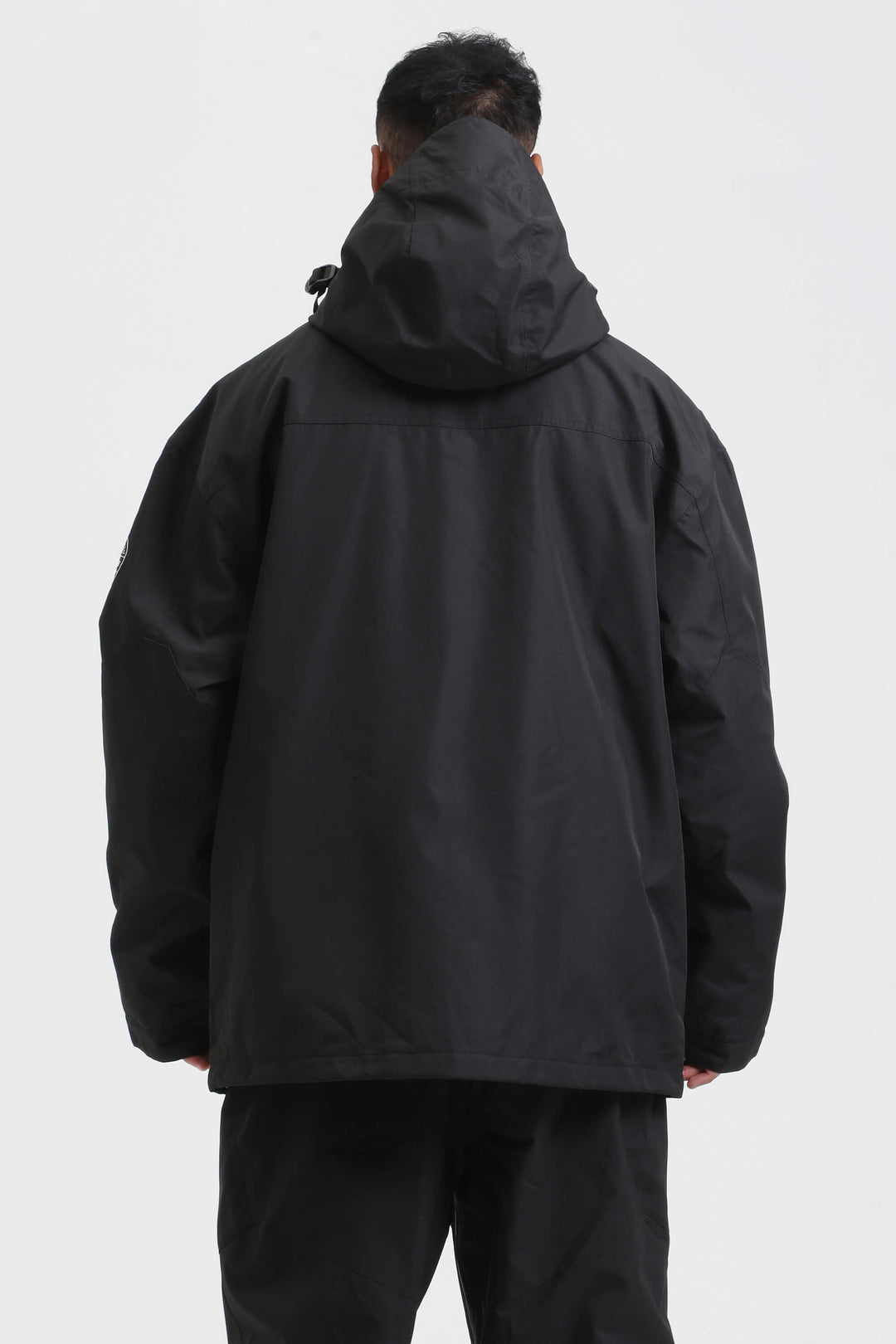 Men's Stealth Black Rugged Abrasion-Resistant Thermal Softshell Snow Jacket