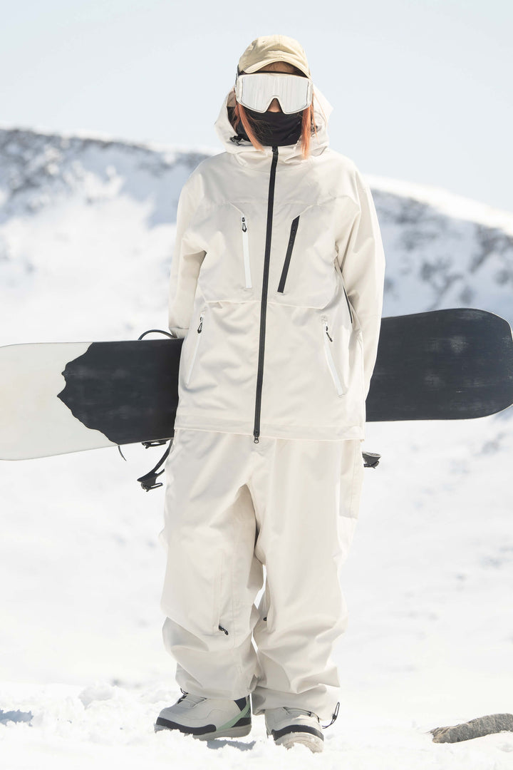 Women's Army Green Contrast-Zipper Fully Seam-Taped Insulated Snow Jacket