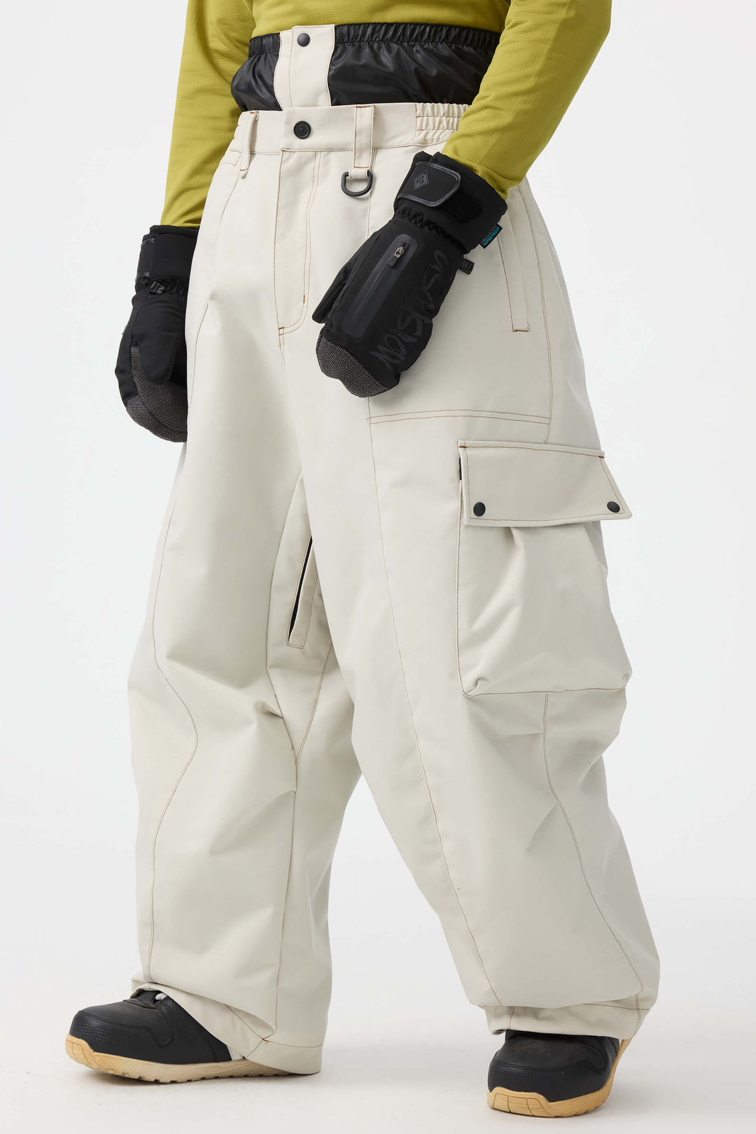 Men's Denim Baggy Oxford Wear-resistant Snow Pants
