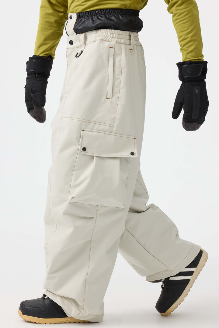 Men's Denim Baggy Oxford Wear-resistant Snow Pants