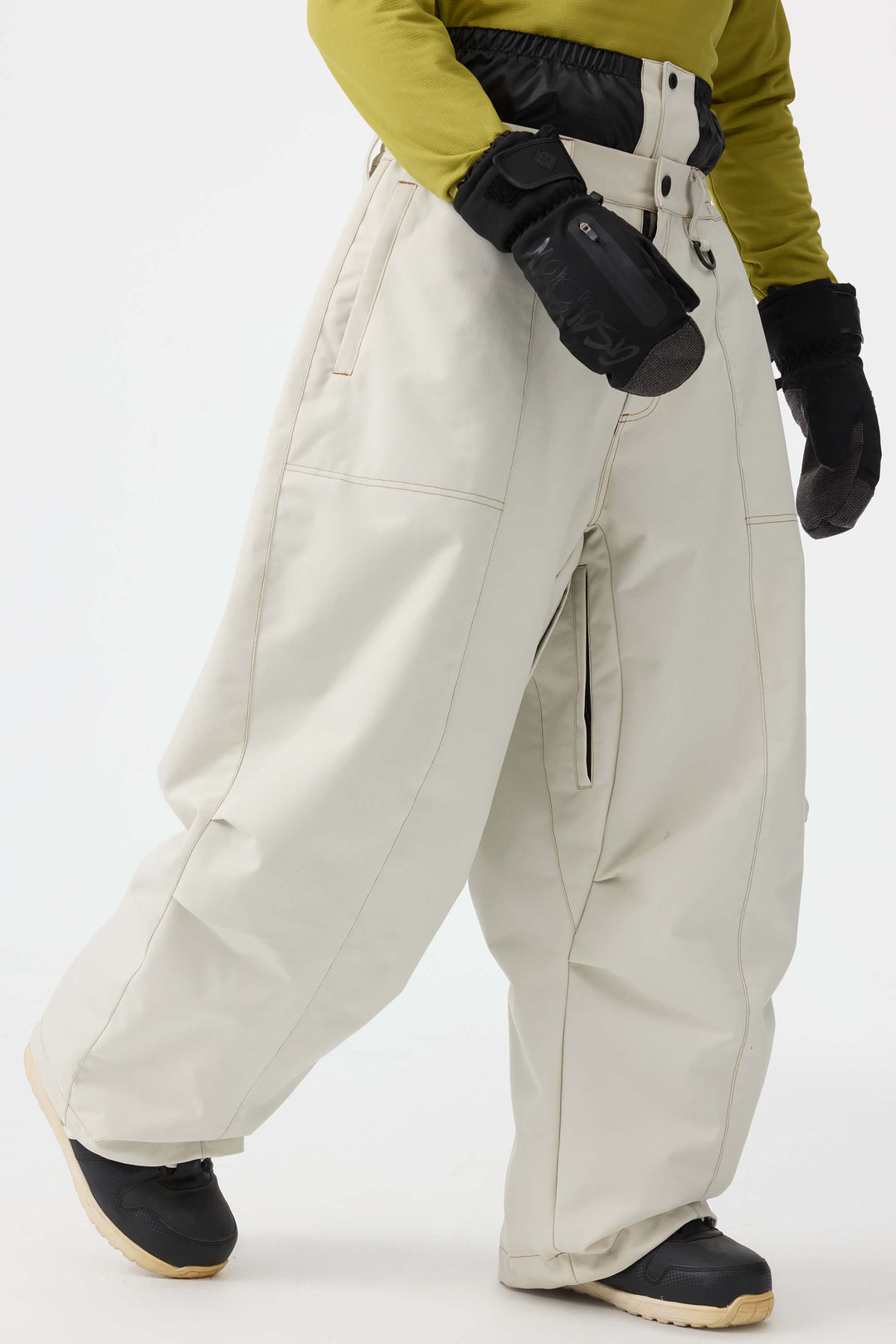 Men's Denim Baggy Oxford Wear-resistant Snow Pants