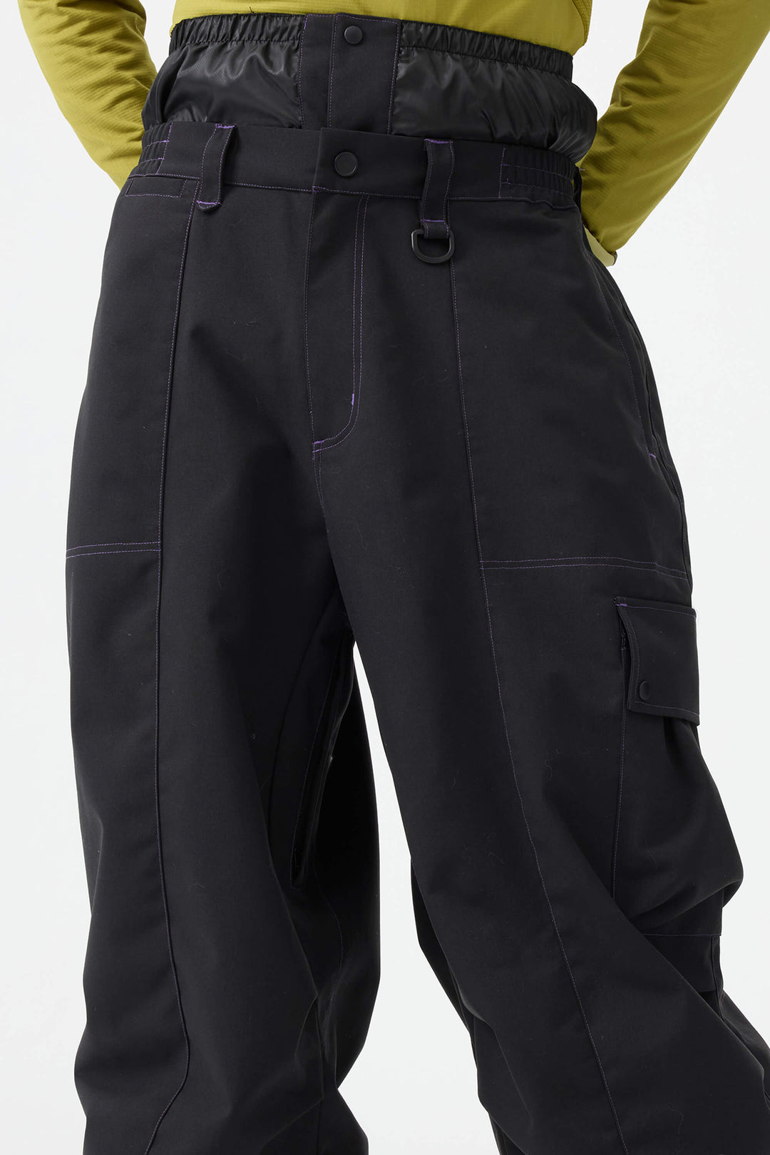 Men's Denim Baggy Oxford Wear-resistant Snow Pants