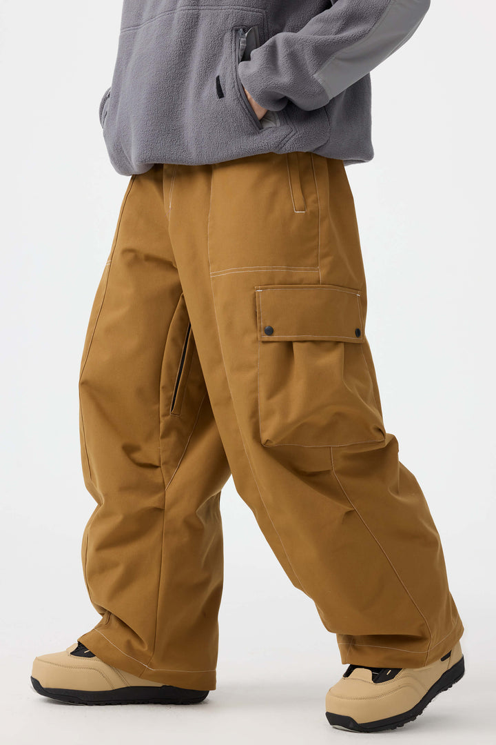 Men's Denim Baggy Oxford Wear-resistant Snow Pants