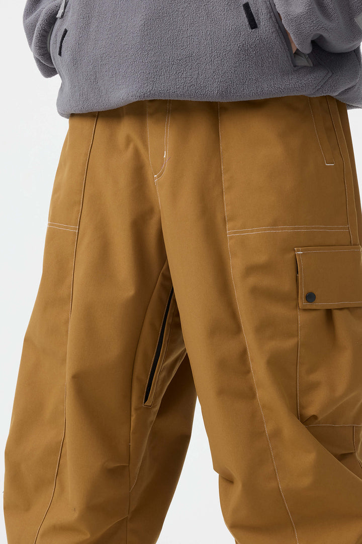 Men's Denim Baggy Oxford Wear-resistant Snow Pants