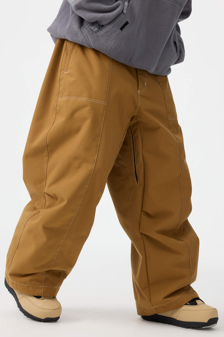 Men's Denim Baggy Oxford Wear-resistant Snow Pants