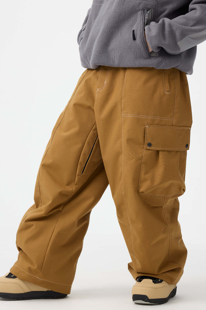 Men's Denim Baggy Oxford Wear-resistant Snow Pants