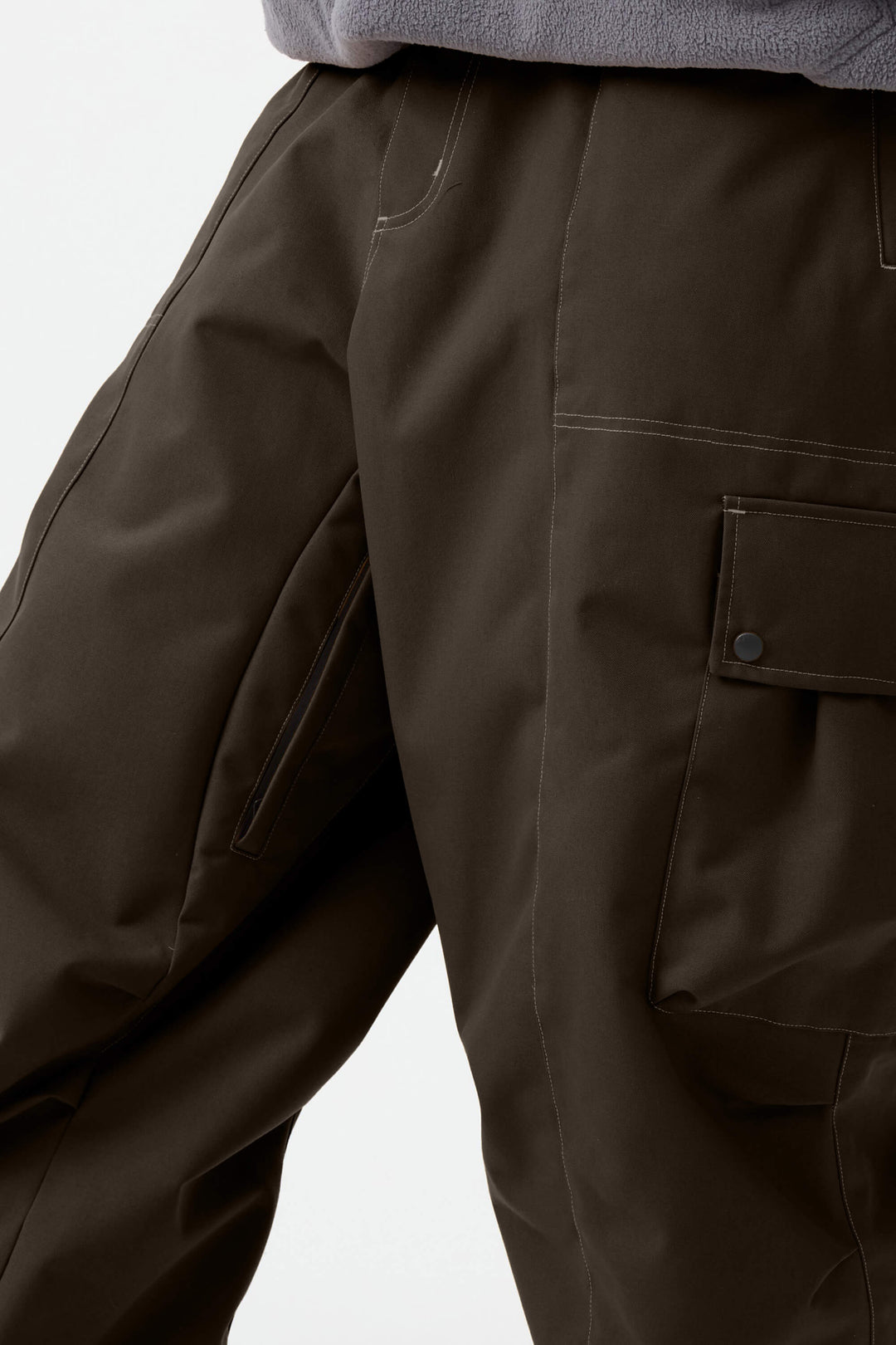 Men's Denim Baggy Oxford Wear-resistant Snow Pants