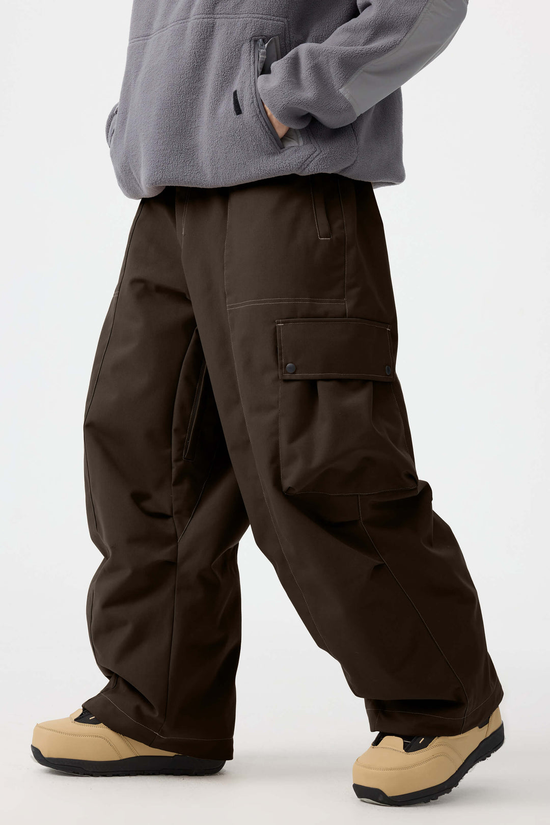 Men's Denim Baggy Oxford Wear-resistant Snow Pants