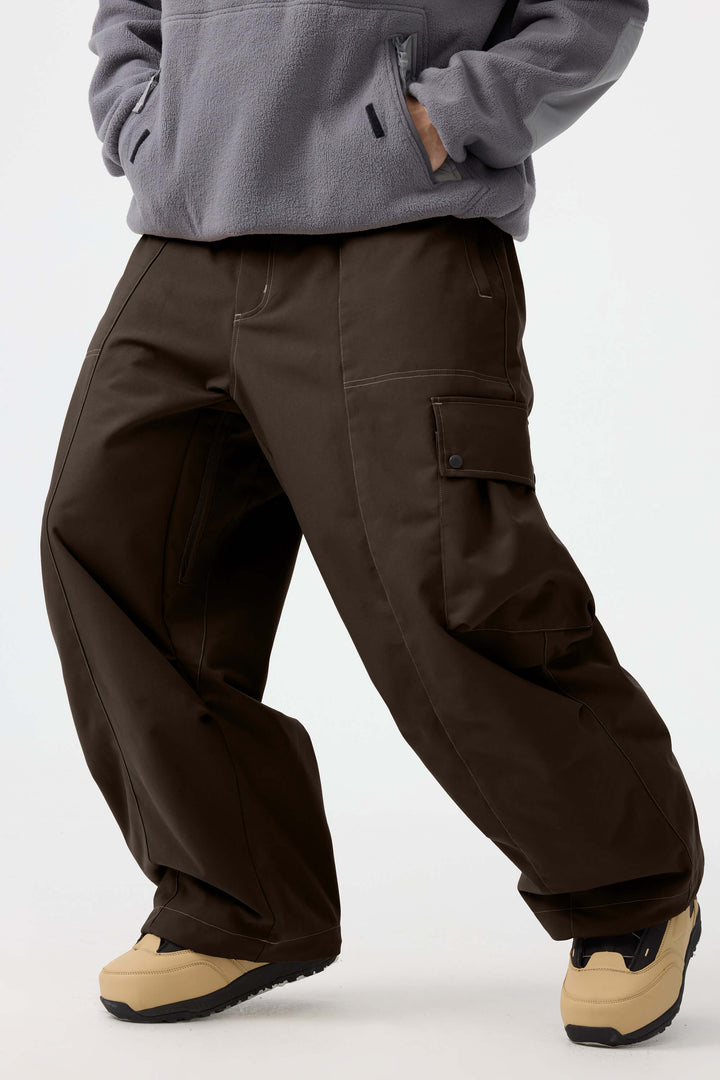 Men's Denim Baggy Oxford Wear-resistant Snow Pants