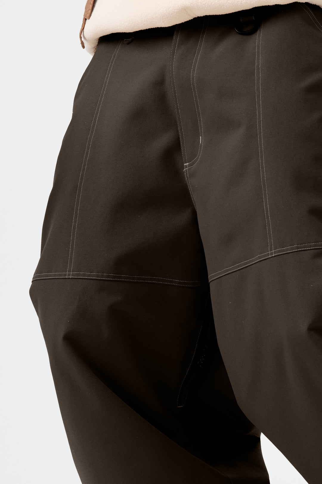 Men's Black Baggy Oxford Workwear Snow Pants